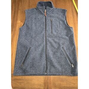 Gionfriddo Full Zip Medium Men's Pullover Vest Wool Blend Made in Italy Navy